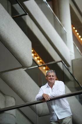 Tampa 9 10 07)--1) Cameron Mackintosh, considered one of the most influential broadway producers has his portrait taken at Tampa Bay Performing Arts Center on Monday morning. Mackintosh is known for producing Cats, Les Miserables, Miss Saigon as well as others, is in town for the production of My Fair Lady that will run at TBPAC from Sept. 12-15. - ZUMAs70_ 20060401_baf_s70_688 Copyright: xStxPetersburgxTimesx