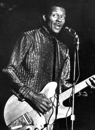 CHUCK BERRY (October 18, 1926 - March 18, 2017) was an American guitarist, singer and songwriter and is one of the pioneers of rock and roll music. With iconic songs such as Maybellene (1955), Roll Over Beethoven (1956), Rock and Roll Music (1957) and Johnny B. Goode (1958), Berry refined and developed rhythm and blues into the major elements that made rock and roll distinctive, with lyrics focusing on teen life and consumerism and music featuring guitar solos and showmanship that were a major influence on subsequent rock music. PICTURED: May 13, 1968 - Toronto, Canada - CHUCK BERRY performs. Toronto Canada  - ZUMA 19680513_mda_t14_458 Copyright: xFrankxLennonx