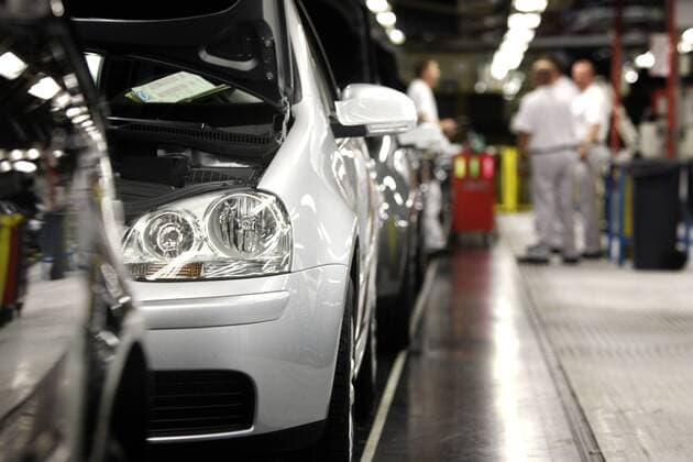 Produktionsstaette der Audi AG in Bruessel . In der ehemaligen VW Produktionsstaette in der jetzt die Audi AG den AUDI A3, Golf und Polo baut , Produktionslinie des AUDI A3 , des Polo und Golf . Bruessel , 30.05.2007 , , , Bruessel Belgien Copyright: xUtexGrabowskyx