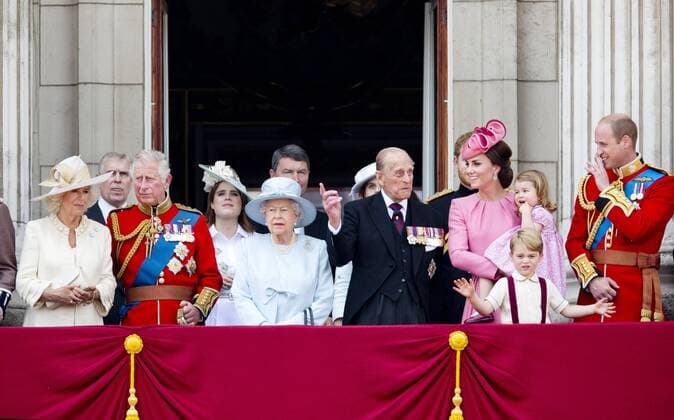 17-06-2017 England The ceremony of the Trooping the Colour, marking the monarch s official birthday, in London. Queen Elizabeth II and Prince Philip, Duke of Edinburgh Prince William, Catherine, Kate, Duchess of Cambridge and Prince George and Princess Charlotte Prince Harry Prince Charles, Prince of Wales and Camilla, Duchess of Cornwall and Catherine, Kate, Duchess of Cambridge Princess and Eugenie and Princess Beatrice and Prince Andrew Copyright: xPPEx