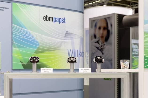 Germany Frankfurt at Main 12 09 2017 IAA 2017 Frankfurt Stand the Subcontractor EBM Pope â