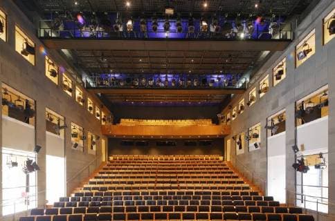 State Theatre in Mainz Rhineland Palatinate Small House Auditorium Audience hall Auditorium Rows of seats Lighting technology Lighting technology only to editorial Use D Mainz R