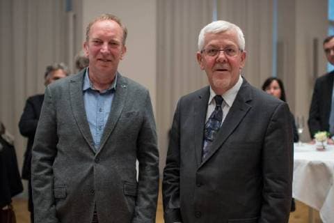 Politics Berlin Farewell Stasi representative Adoption of Stasibeauftragten of the State of Berlin On Friday the 24th of November 2017 Martin Gutzeit as long-time Stasibeauftragter of the country was approved by the Parliament President Ralf Wieland and the Governing Mayor Michael Mueller After 25 years Gutzeit is replaced by Wolfram Tom Sello In the picture from left to right Wolfram Tom Sello a