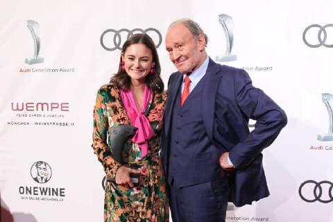 Michael Mendl Lea van Acken 2017 Audi Generation Award at the Hotel Bayerischer Hof in Munich on 13 12 2017