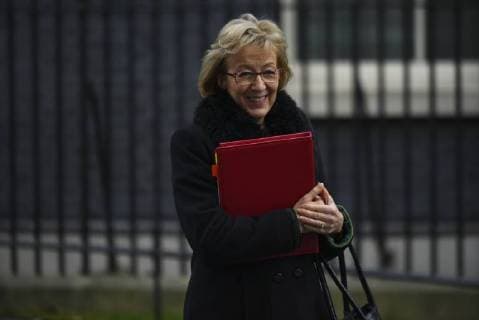 December 19, 2017 - London, United Kingdom - Lord President of the Council, Leader of the House of Commons, Andrea Leadsom leaves 10 Downing Street, following the weekly Cabinet Meeting, London on December 19, 2017. London United Kingdom  - ZUMAn230 20171219_zaa_n230_022 Copyright: xAlbertoxPezzalix