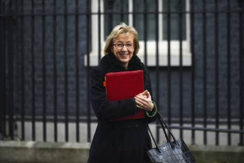 December 19, 2017 - London, United Kingdom - Lord President of the Council, Leader of the House of Commons, Andrea Leadsom leaves 10 Downing Street, following the weekly Cabinet Meeting, London on December 19, 2017. London United Kingdom  - ZUMAn230 20171219_zaa_n230_027 Copyright: xAlbertoxPezzalix