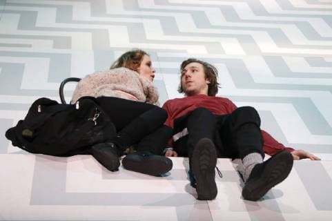 Angelina Häntsch and Moritz Leu at the photo rehearsal of the play Vincent wants to sea in the Kammerspiele Hamburg 12 01 2018 Foto:xgbrcix xFuturexImage