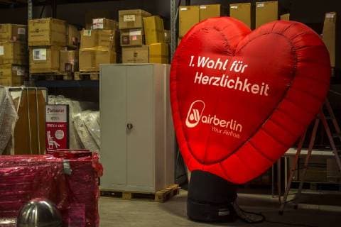 Different devotional from the inventory of Air Berlin are in a warehouse in Essen the Hamburg auction house Dechow presents the Air Berlin has invited to visit inventory the auction Air Berlin two weeks auction