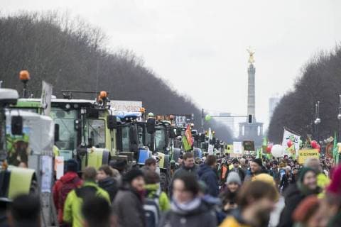 People we take the demonstration s tired part January 2018 in Berlin on 20 in Berlin