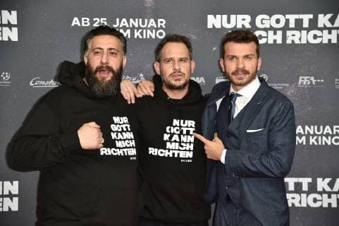 Kida Khodr Ramadan Moritz BLEIBTREU and Hains in which only God can set movie premiere on 25 01 2018 in Berlin only God can set screening in Berlin 2018