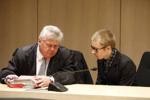 Defendant must be not pixelated 31 01 2018 Bochum process at the Landgericht Bochum after the brutal double murder of Herne has the Prosecutor Marcel H here in the photo criminal charges of to the murder 19-year-old is the nine-year old Jaden and a 22-year-old Have acquaintances brought to judgment here with his lawyer Michael Emde today