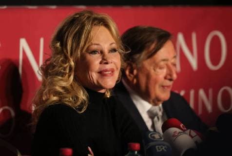 Melanie GRIFFITH first event ofter here nose op Vienna Lugner city 07 02 2018 Melanie GRIFFITH Richard LUGNER