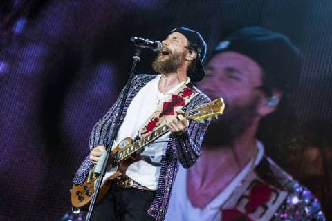 Italy: Lorenzo live 2018 Lorenzo Jovanotti performing on stage on his third date of LorenzoLive2018 Milan Italy Mediolanum Forum  ValeriaxPortinari