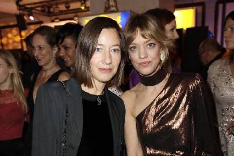 Johanna Wokalek and Heike Makatsch at the reception of the Medienboard Berlin-Brandenburg in the framework of the 68 Berlinale on 17 02 2018 in Medienboard Berlin reception in to the Berlinale 2018 in Berlin