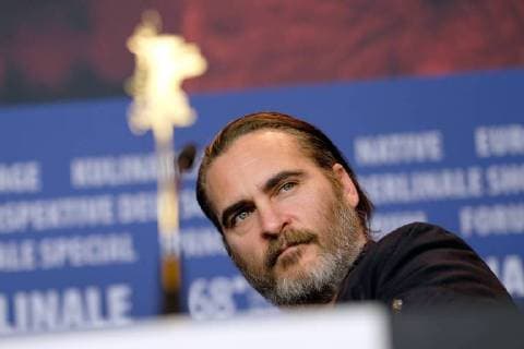 SchauspielerJoaquin Phoenix during the press conference for the film DON T WORRY HE WON T GET FAR ON FOOT on the occasion of the 68 Berlinale snapshot photography xK M Krause
