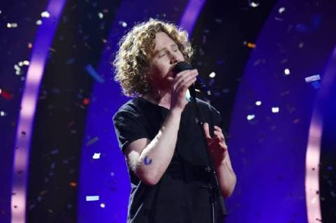 Michael Schulte wins the German ESC preliminary decision Eurovision Song Contest Our Song for Lisbon 2018 in the Studio Berlin Adlershof Berlin 22 02 2018 Foto:xN.xKubelkax xFuturexImage