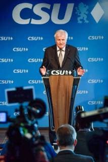 CSU meeting of the CSU executive board At a press conference of the CSU, the Bavarian Minister President Horst Seehofer announces the new ministers for the new Federal Cabinet. He himself becomes the new Federal Minister of the Interior Munich Bavaria Germany Copyright: argumx xFalkxHeller