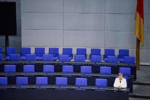 Chancellor Angela Merkel CDU at the government bank in the Bundestag in Berlin 14 03 2018 Berlin Germany Copyright: xFelixxZahn photothek.netx