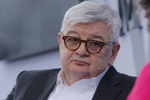 Day 3 of the Leipzig Book Fair 2018 with Manga Comic Convention Here the German politician Joschka Fischer Joseph Martin The Greens on the Blue Sofa by ZDF and Bertelsmann Leipzig Book Fair 2018 Day 3
