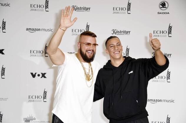 Kollegah and Farid Bang at the 27th German Music Prize Echo 2018 in the Messe Berlin Berlin 12 04 2017 Foto:xF.xKernx xFuturexImage