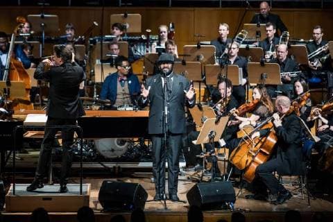 The singer Gregory Porter at a concert in the Tonhalle in Dusseldorf Concert Gregory Porter in Dusseldorf