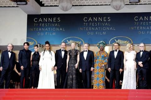 Jury members Catherine Blake and jury members Robert Guediguian Khadja Nin Andrey Zvyagintsev Thierry Fremaux film director Thierry Fremaux is celebrating the opening of the Cannes Film Festival Festival at the Palais des Festivals on May 08,2018 in Cannes France Foto:xD.xBedrosianx xFuturexImage