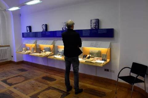 Germany Meßkirch 19 05 2018 On the ground floor of the castle Messkirch in the east wing was in 2002 with the Martin Heidegger Museum a permanent exhibition on the life and work of the philosopher opened in addition to a life chronicle and stages of philosophical development Heidegger also the topics Heidegger as the son Meßkirchs and H