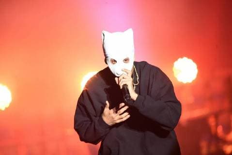 02 06 2018 xkhx Kassel Hessentag Korbach 2018 Rapper Cro with his panda mask at the Hessentag in Korbach