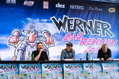 Holger Hübner Bastian Ohrtmann Carsten Kock Werners Press Conference The 2018 race at Hartenholm Airport
