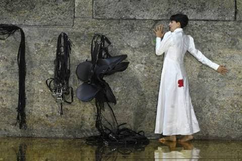 Performance of the opera Salome at the Felsenreitschule in Salzburg as part of the Salzburg Summer Festival 2018 The actress Asmik Grigorian is seen as Salome 2018 Performance of the Salome opera in the Felsenreitschule in Salzburg as part of the Salzburger Sommerfestspiele 2018