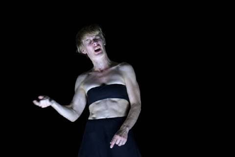 Performance of the opera Penthesilea at the Salzburg State Theater as part of the Salzburg Festival 2018 This picture shows the actress Sandra Hüller as Penthesilea 2018 Performance of the opera Penthesilea at the Landestheater Salzburg as part of the Salzburg Festival 2018