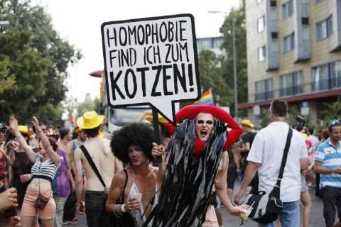 Participants in the Christopher Street Day in Berlin on 28 July 2018 CDS in Berlin
