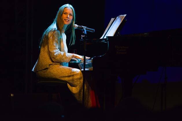 The Norwegian singer Rebekka Bakken voc key on stage at a live concert at the theater festival Isny u200b u200bBaden Württemberg Germany Rebekka Bakken at a concert in Isny