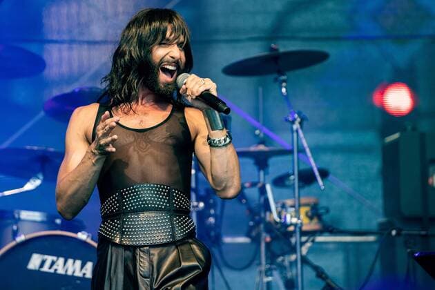 Conchita Wurst Thomas Tom Neuwirth performing on the eve of the CSD parade in Hamburg Christopher Street Day 2018 Hamburg Eve of the Hamburg CSD parade street festival stage at Jungfernstieg Hamburg Hamburg Germany Jungfernstieg