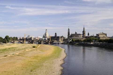 Low Water 2018 Dresden Saxony Germany Europe