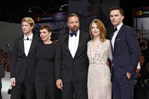 Joe Alwyn Olivia Colman Yorgos Lanthimos Emma Stone and Nicholas Hoult attending the The 75th Venice International Film Festival at the Palazzo del Cinema on August 30 2018 in Venice Italy Foto:xD.xBedrosianx xFuturexImage