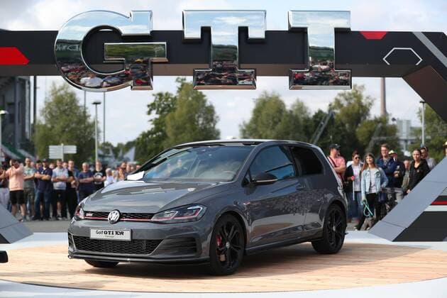 Wolfsburg 01.08.2017 at the Volkswagen Arena Germany premiere of the Golf GTI TCR Concept1 on the GTI Coming Home Wolfsburg 2018 Main stage with the official welcome