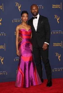 08 September 2018 - Los Angeles, California - Sonequa Martin-Green and Kenric Green. 2018 Creative Arts Emmys Awards held at Microsoft Theater. Photo Credit: F. Sadou AdMedia 229901 2018-09-08 CA Los Angeles Etats-Unis  Copyright: xAdMediax STAR_229901_066