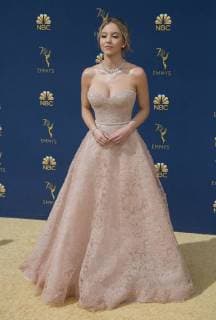 September 17, 2018 - Los Angeles, California, U.S - Sydney Sweeney on the red carpet of the 2018 Emmy Awards held at the Microsoft Theater on Monday September 17, 2018 in Los Angeles, California. Los Angeles U.S. - ZUMAp124 20180917_zaa_p124_091 Copyright: xJavierxRojasx
