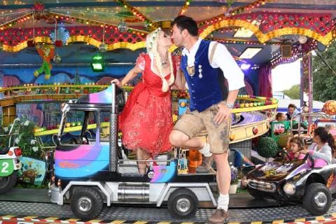 Daniela Katzenberger with husband Lucas Cordalis Wiesn 2018 Cattle drive Beetle tavern 2 day costume dirndl beer Munich 23 September 2018