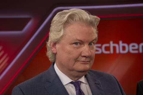 Sigmund GOTTLIEB former ARD moderator portrait portrait truncated single image on the show MAISCHBERGER ARD theme of the program Watschn for the Peoples Party Who needs Union and SPD