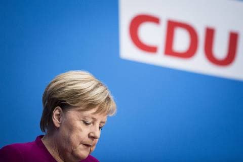 Chancellor Angela Merkel CDU accepted at a press conference after the state elections in Hesse in Berlin 29 10 2018 Due to the poor performance of the CDU, Merkel has announced that she will no longer run for CDU party chair Berlin Germany Copyright: xFlorianxGaertner photothek.netx