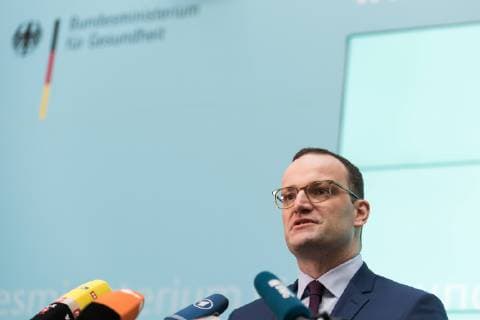 Federal Minister of Health Jens Spahn from the Christian Democratic Union CSU speaks gives a statement on the planned cabinet resolution of the bill to improve cooperation and structures in organ donation GZSO in the Federal Ministry of Health on 31 10 2018 in Berlin Germany