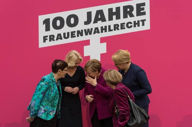 Rita S ssmuth CDU Manuela Schwesig SPD Federal Chancellor Angela Merkel of the Christian Democra