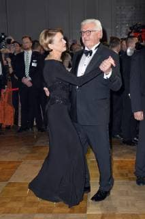 German President Frank Walter Steinmeier with his wife Elke Buedenbender Federal Press Ball 2018 at Hotel Adlon in Berlin on 23 11 2018