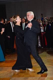 German President Frank Walter Steinmeier with his wife Elke Buedenbender Federal Press Ball 2018 at Hotel Adlon in Berlin on 23 11 2018