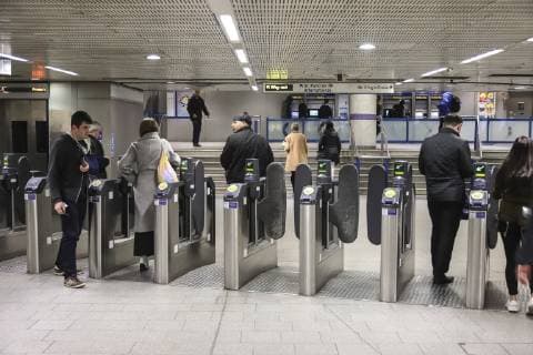 December 1, 2018 - London, United Kingdom - Entrance to the under ground station..King s Cross St Pancras tube station in London is an underground station for the subway in Central London serving the Piccadilly (blue) line. London United Kingdom - ZUMAs197 20181201_zab_s197_054 Copyright: xPavlosxOikonomoux