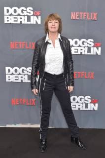 World premiere of DOGS OF BERLIN Katrin Sass on the black carpet to the world premiere of DOGS OF BERLIN at the Kino International on 06 12 2018