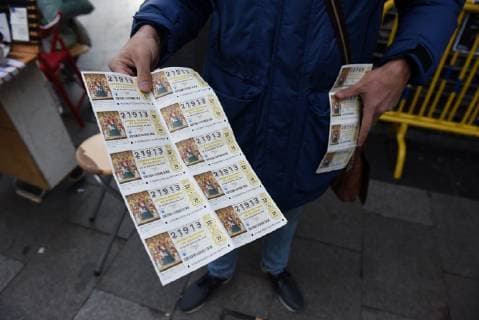 December 20, 2018 - Madrid, Madrid, Spain - Spanish Christmas El Gordo lottery tickets seen in Madrid..The famous draw El Gordo would be celebrated on December 22, 2018. More than 2.3 billion euros ($3 billion) in prizes would be distributed. Madrid Spain - ZUMAs197 20181220_zab_s197_019 Copyright: xJohnxMilnerx