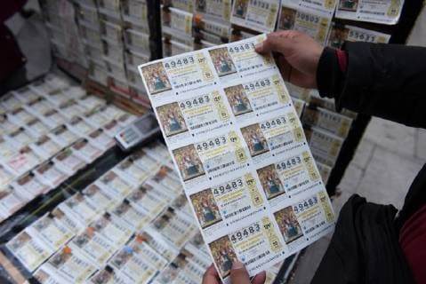 December 20, 2018 - Madrid, Madrid, Spain - Spanish Christmas El Gordo lottery tickets seen in Madrid..The famous draw El Gordo would be celebrated on December 22, 2018. More than 2.3 billion euros ($3 billion) in prizes would be distributed. Madrid Spain - ZUMAs197 20181220_zab_s197_020 Copyright: xJohnxMilnerx
